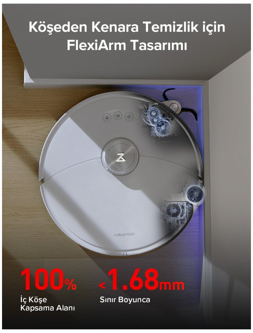 Roborock S8 Maxv Ultra Akıllı Robot Süpürge Beyaz