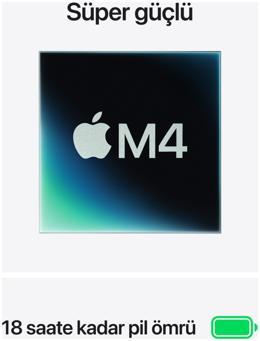 Apple MacBook Air M4 16GB 256GB SSD macOS 15" Taşınabilir Bilgisayar Gece Yarısı MW1L3TU/A